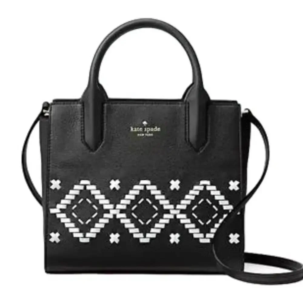 Kate Spade New York Flynn Street Black Small Meriweather Satchel Crossbody